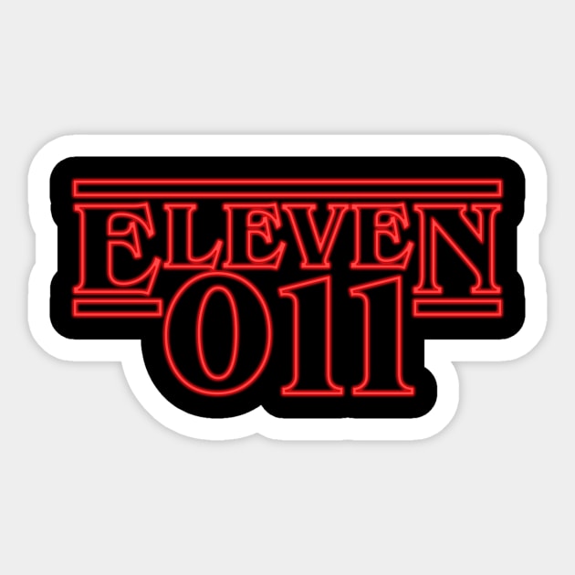 Eleven 011 Sticker by designedbygeeks